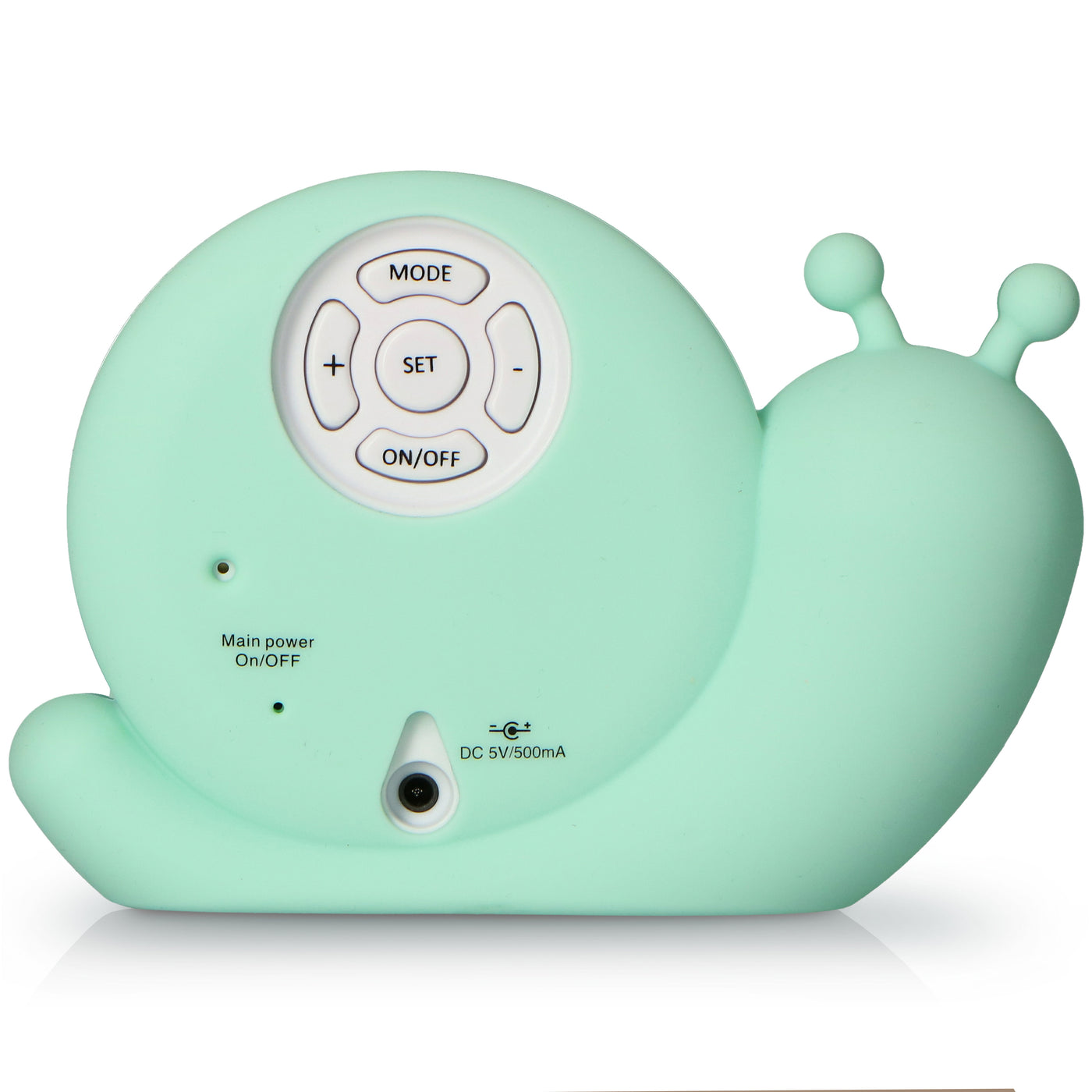 Alecto Baby BC110GN SIMON - Réveil pédagogique et veilleuse, escargot, vert menthe