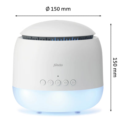 Alecto BC23 - Humidificateur pour chambre de bébé 3 en 1, blanc