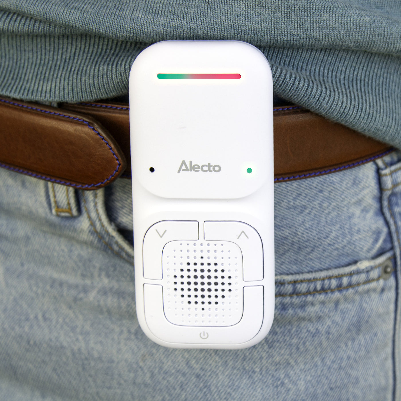 Alecto DBX130 - Babyphone audio Full Eco moderne avec qualité sonore DECT cristalline et longue autonomie en veille - Blanc
