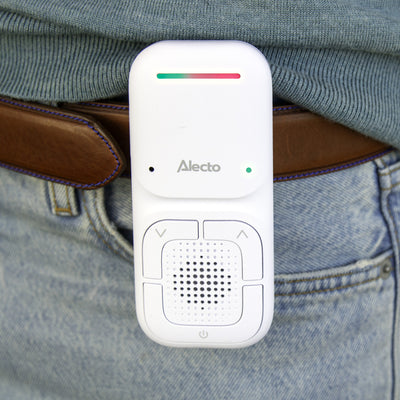 Alecto DBX130 - Babyphone audio Full Eco moderne avec qualité sonore DECT cristalline et longue autonomie en veille - Blanc