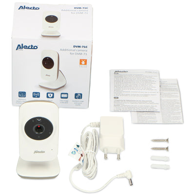 Alecto DVM-71C - Extra camera voor DVM-71 / DVM71BK, wit/Taupe