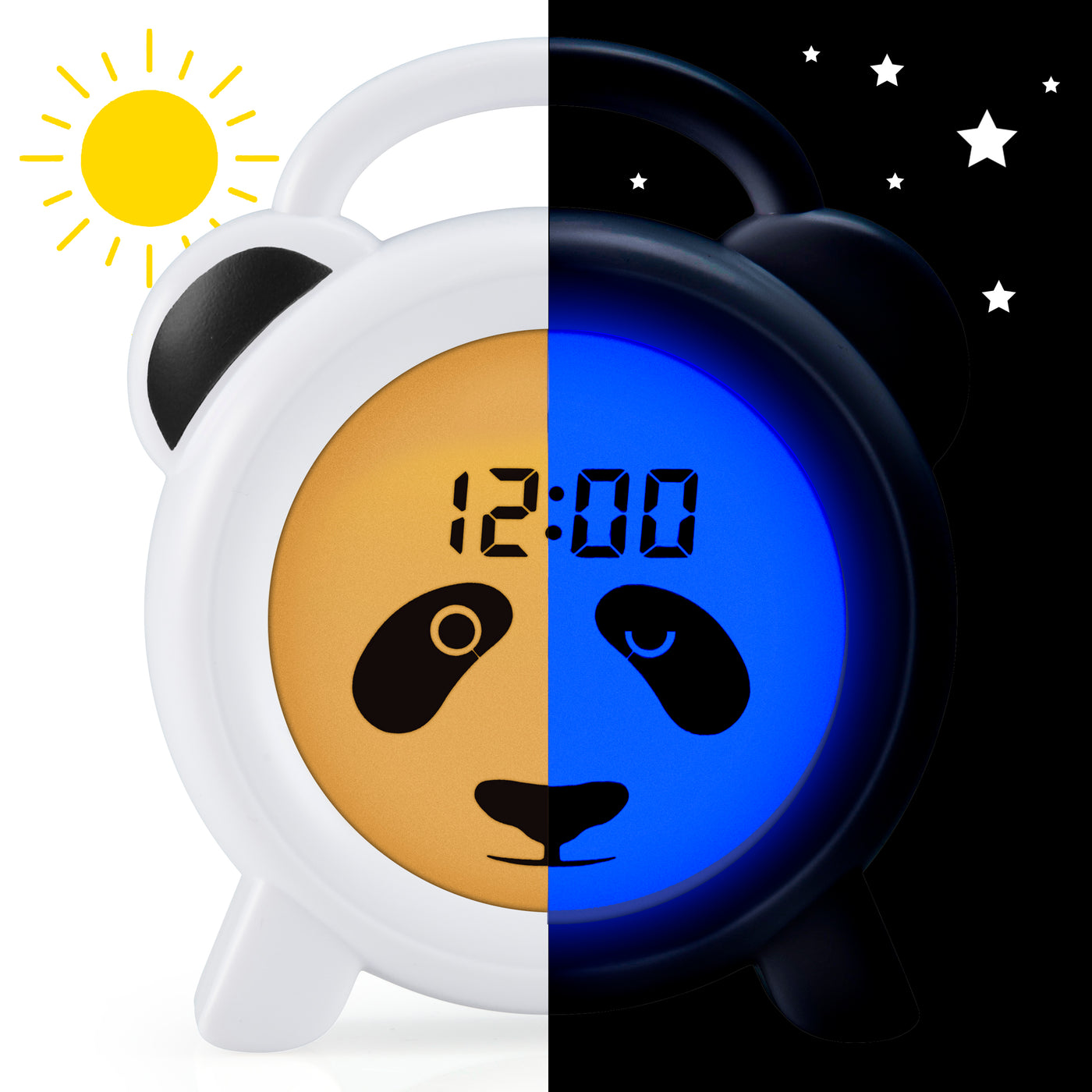 Alecto BC100PANDA - Slaaptrainer, nachtlampje en wekker, panda