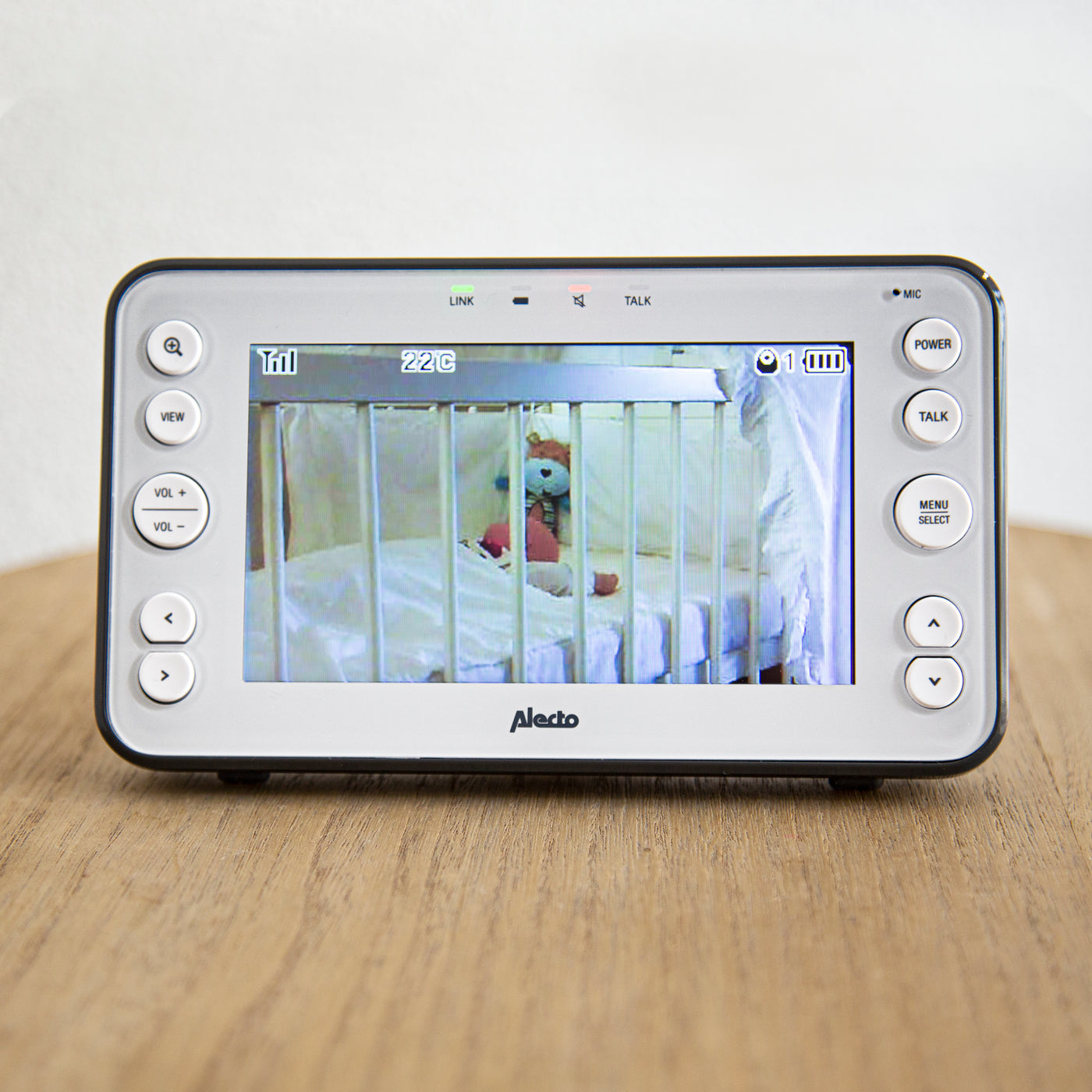 Alecto DVM-150 - Babyfoon met camera en 5" kleurenscherm, wit