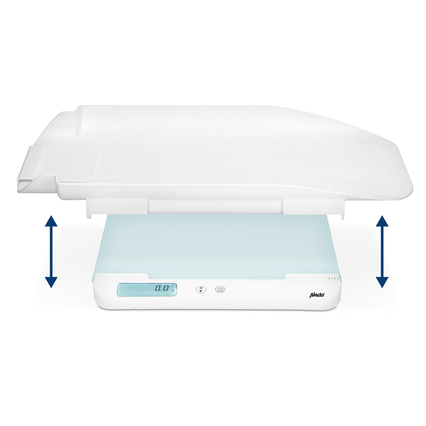 Alecto BC-55 - Digital baby scale with lengte measurement, white