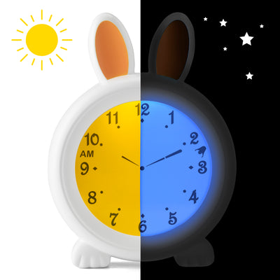 Alecto BC100BUNNY - Sleep trainer, night light and alarm clock, bunny