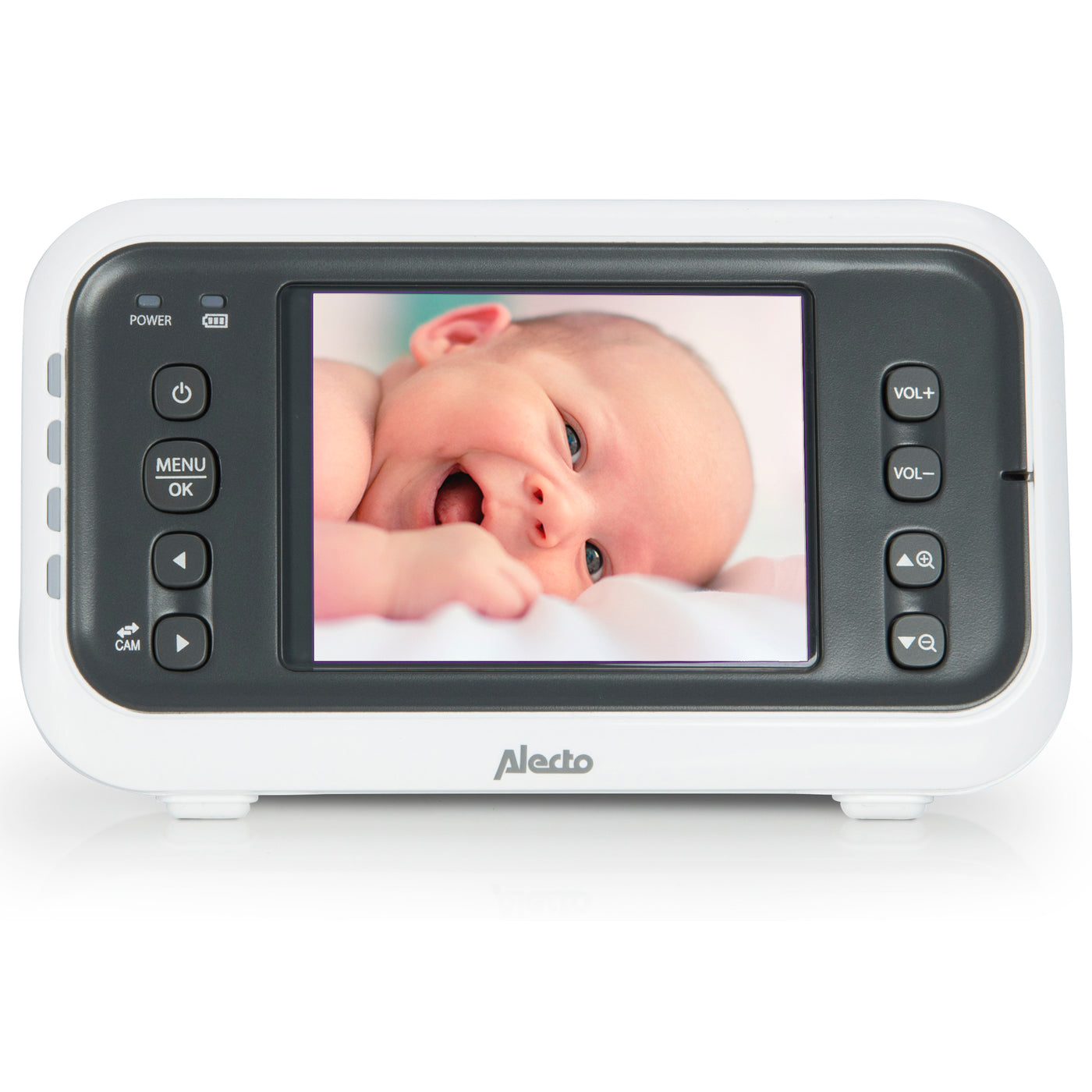 Alecto DVM-77 - Video baby monitor with 2.8" colour display, white/anthracite