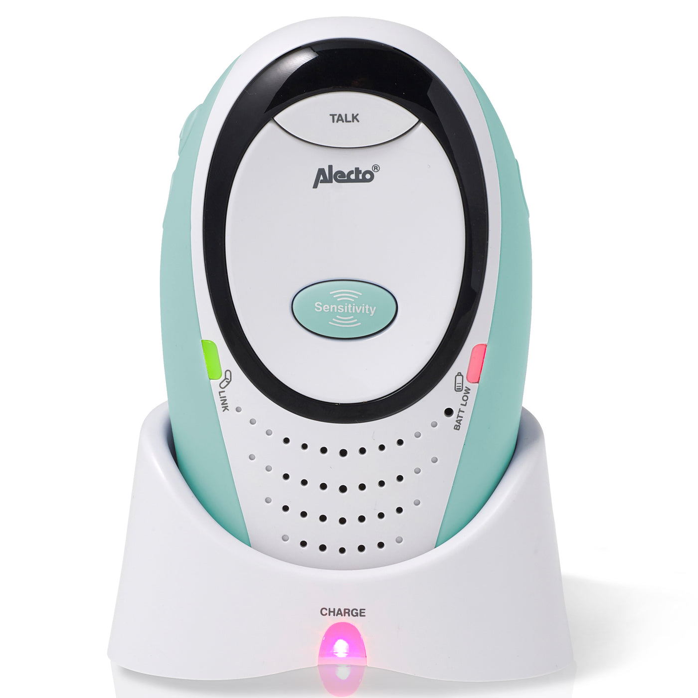 Alecto DBX-85MT - Full Eco DECT babyfoon, wit/mintgroen