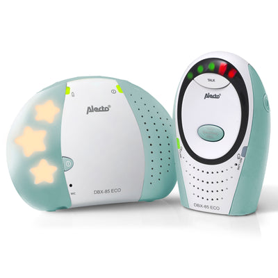 Alecto DBX-85MT - Full Eco DECT babyfoon, wit/mintgroen
