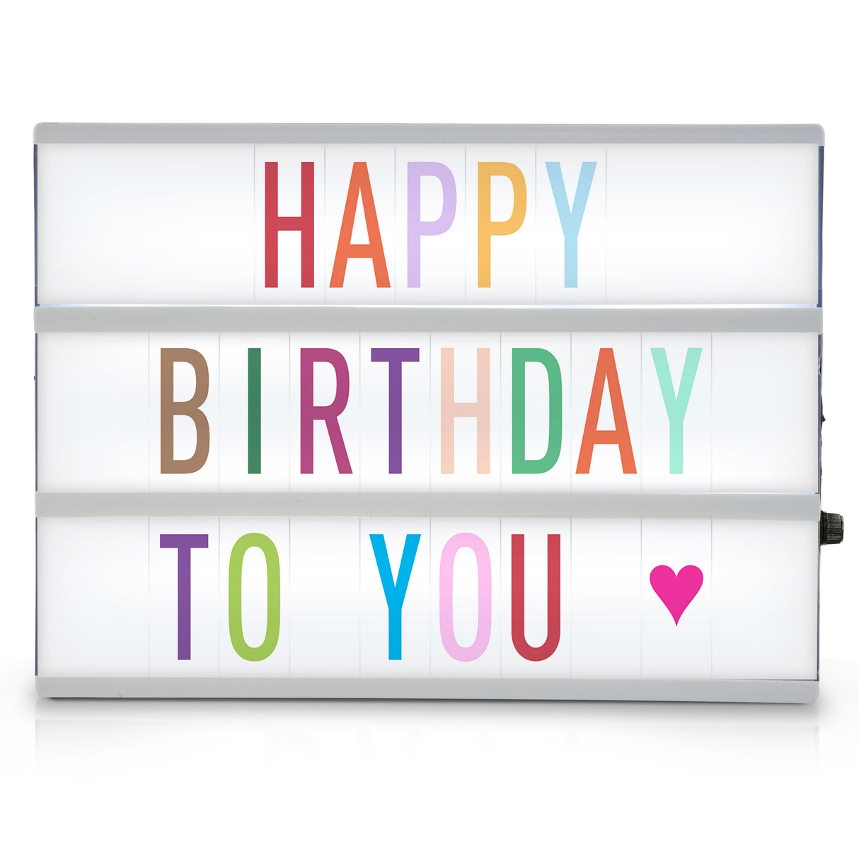 Alecto ALB-01 - LED Lightbox A4, 3 tekstregels, 85 letters en cijfers