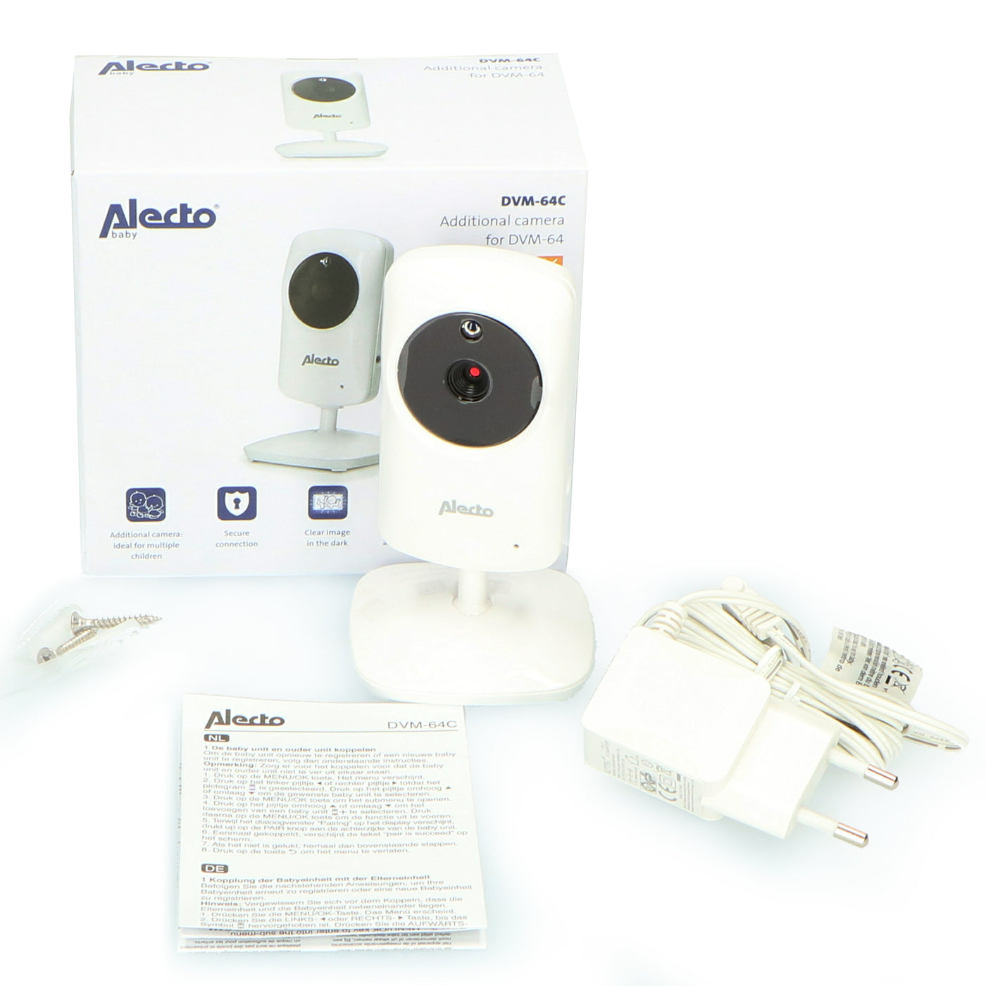 Alecto Moniteur bébé avec caméra DVM-64, écran couleur 2,4 pouces,  température, 2 voies 50 m / 300 m - acheter chez