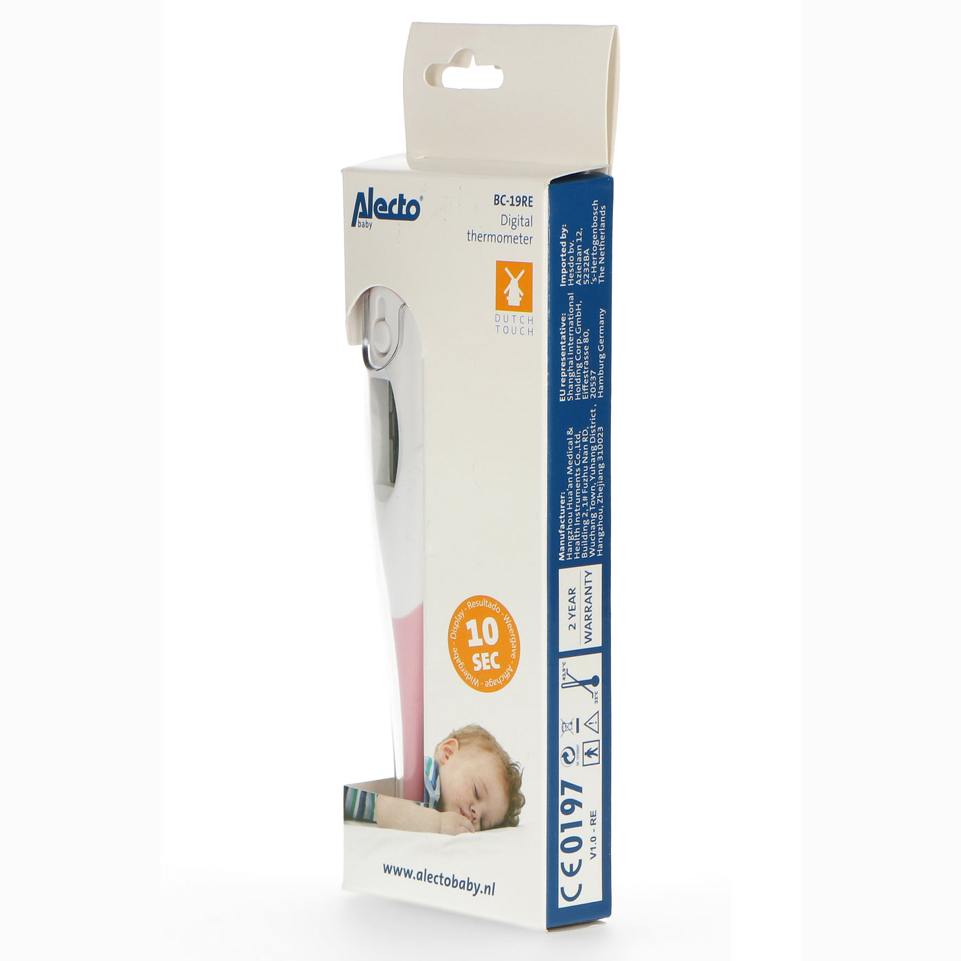Alecto BC-19RE - Digital thermometer, pink