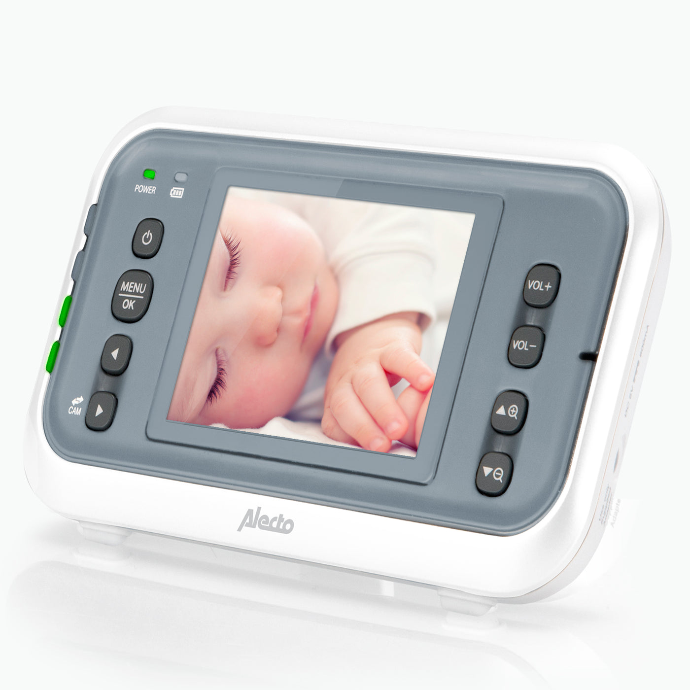 Alecto DVM-76 - Babyfoon met camera en 2.8" kleurenscherm, wit/antraciet