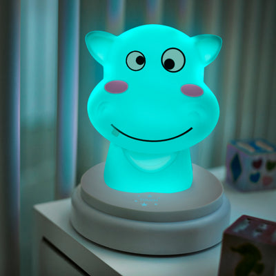 Alecto SILLY HIPPO - LED nachtlampje, nijlpaard, blauw