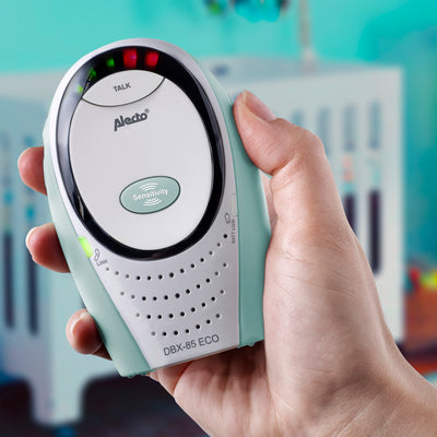 Alecto DBX-85MT - Full Eco DECT babyfoon, wit/mintgroen