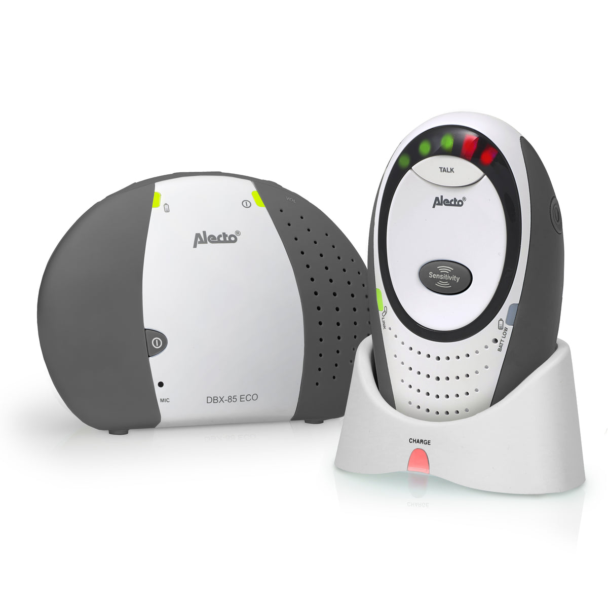 Alecto DBX-85 LIMITED - Babyphone Full Eco DECT, blanc/anthracite