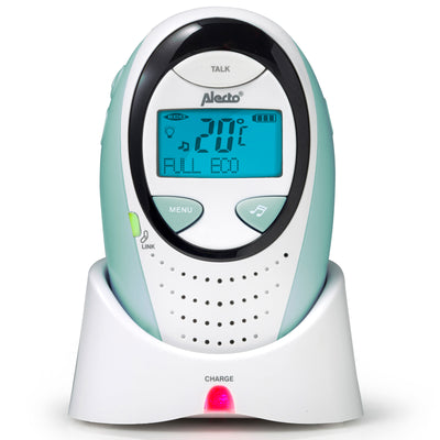 Alecto DBX-88MT - Babyphone Full Eco DECT avec écran, blanc/vert menthe