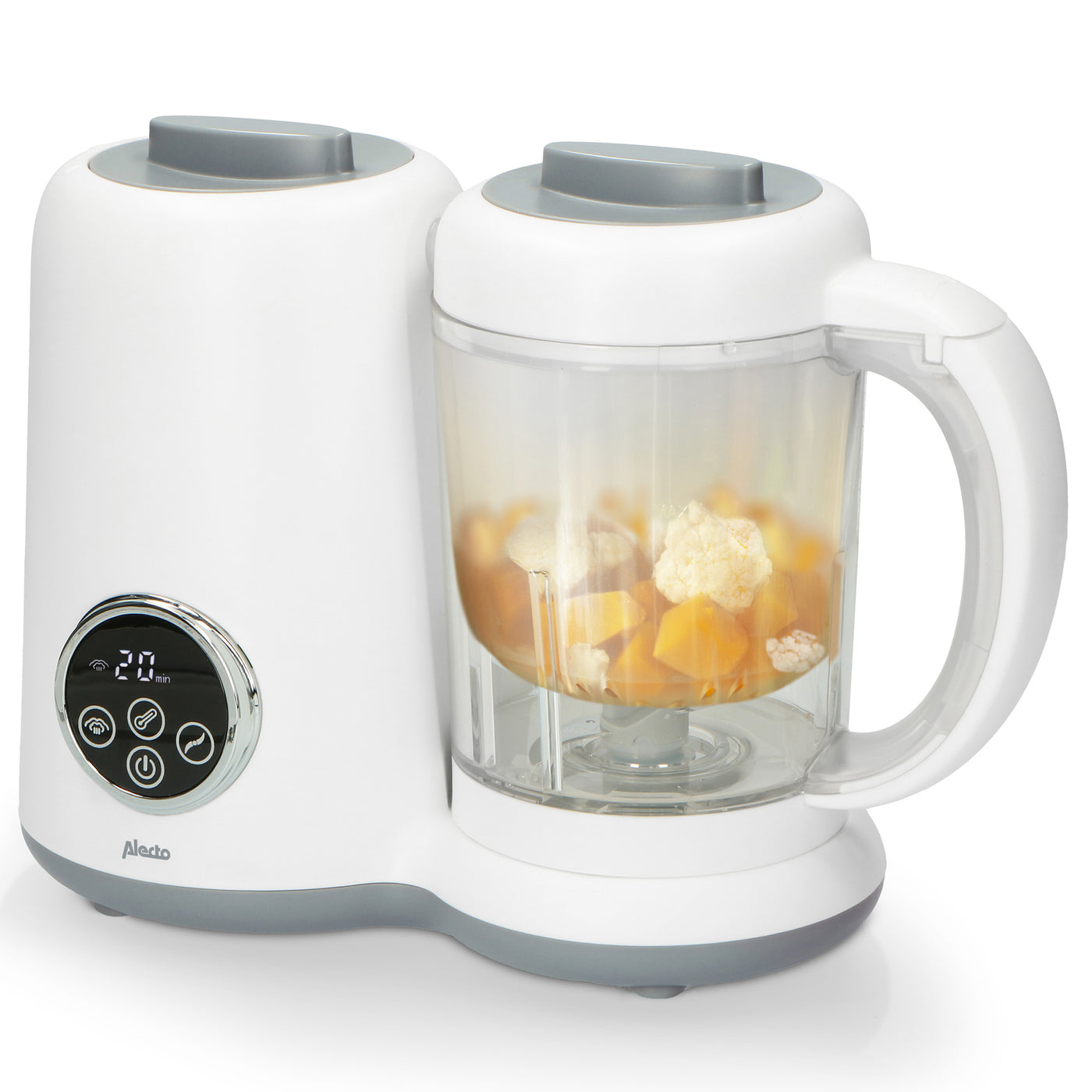 Alecto BFP-66 - 5-in-1 healthy baby food maker, white