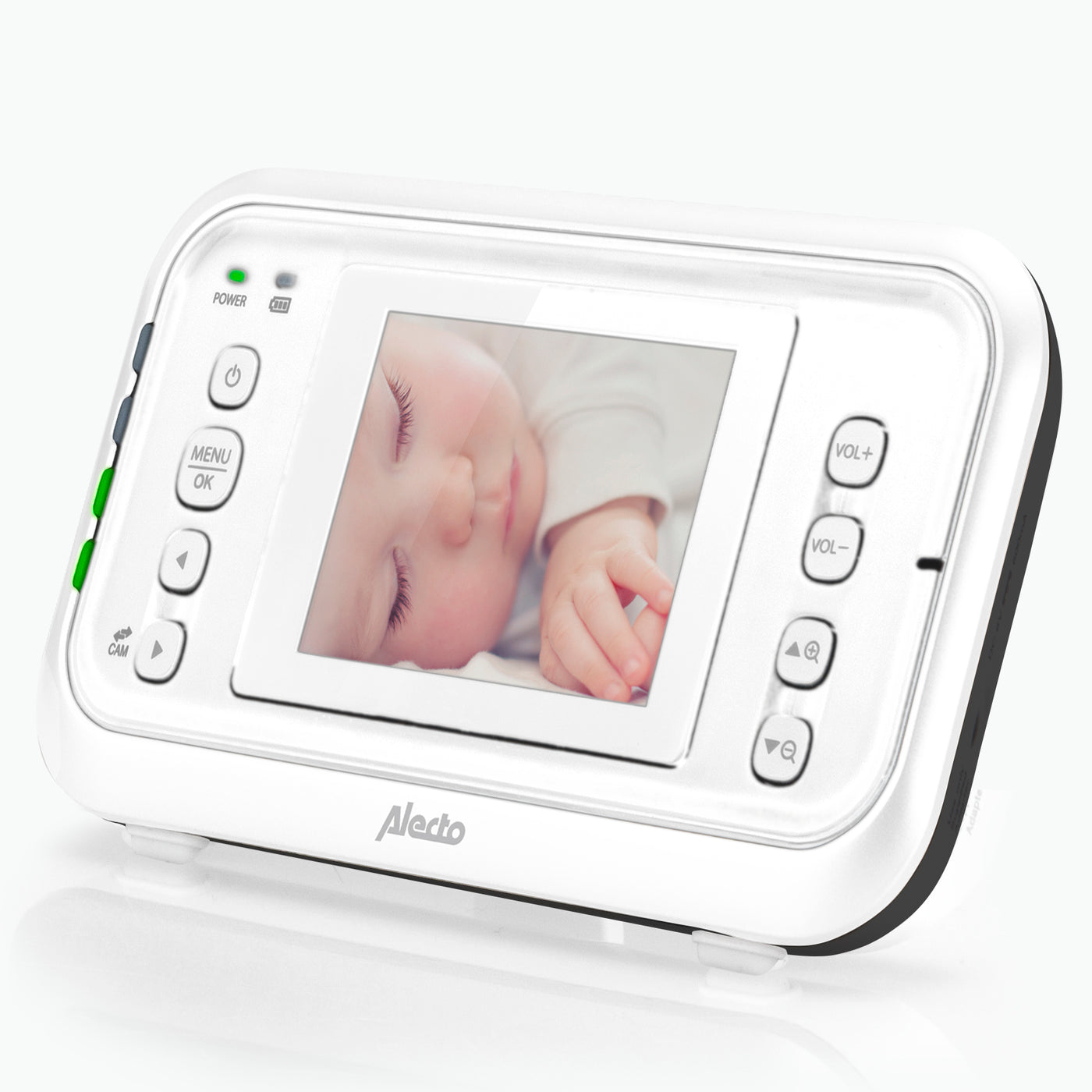Alecto DVM-73 - Video baby monitor with 2.4" colour display, white/anthracite