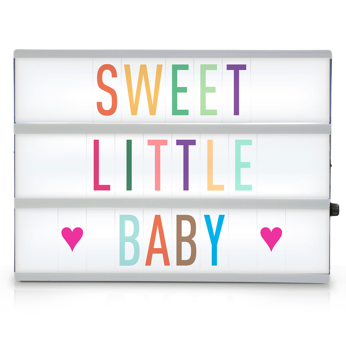 Alecto ALB-01 - LED Lightbox A4, 3 tekstregels, 85 letters en cijfers
