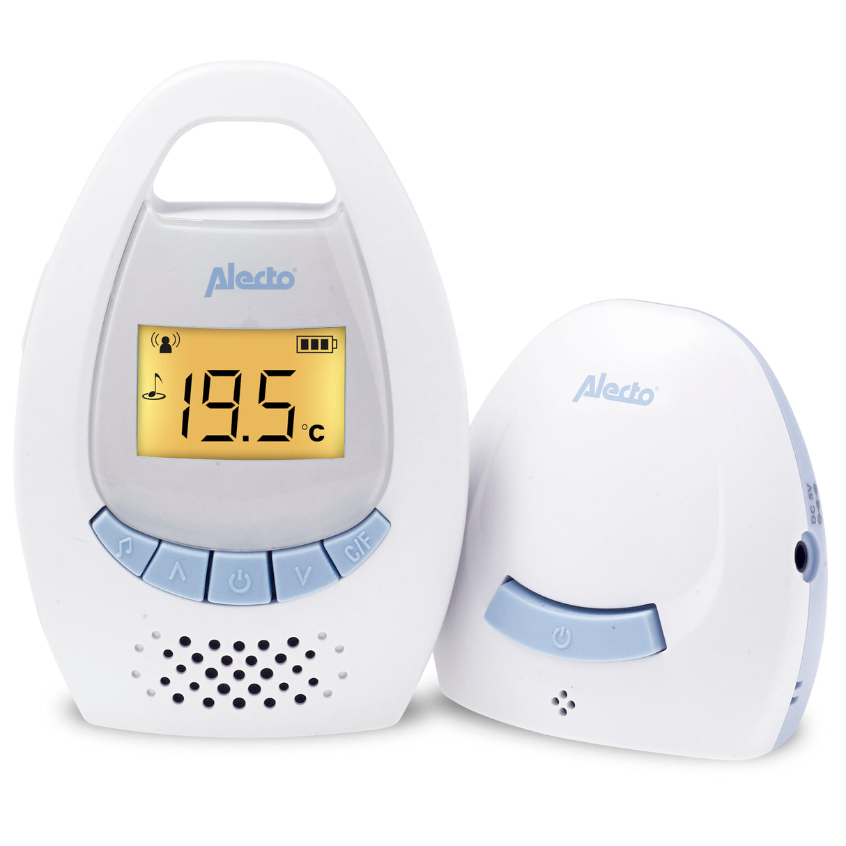 Alecto DBX-20 - Digital baby monitor with display, white/blue