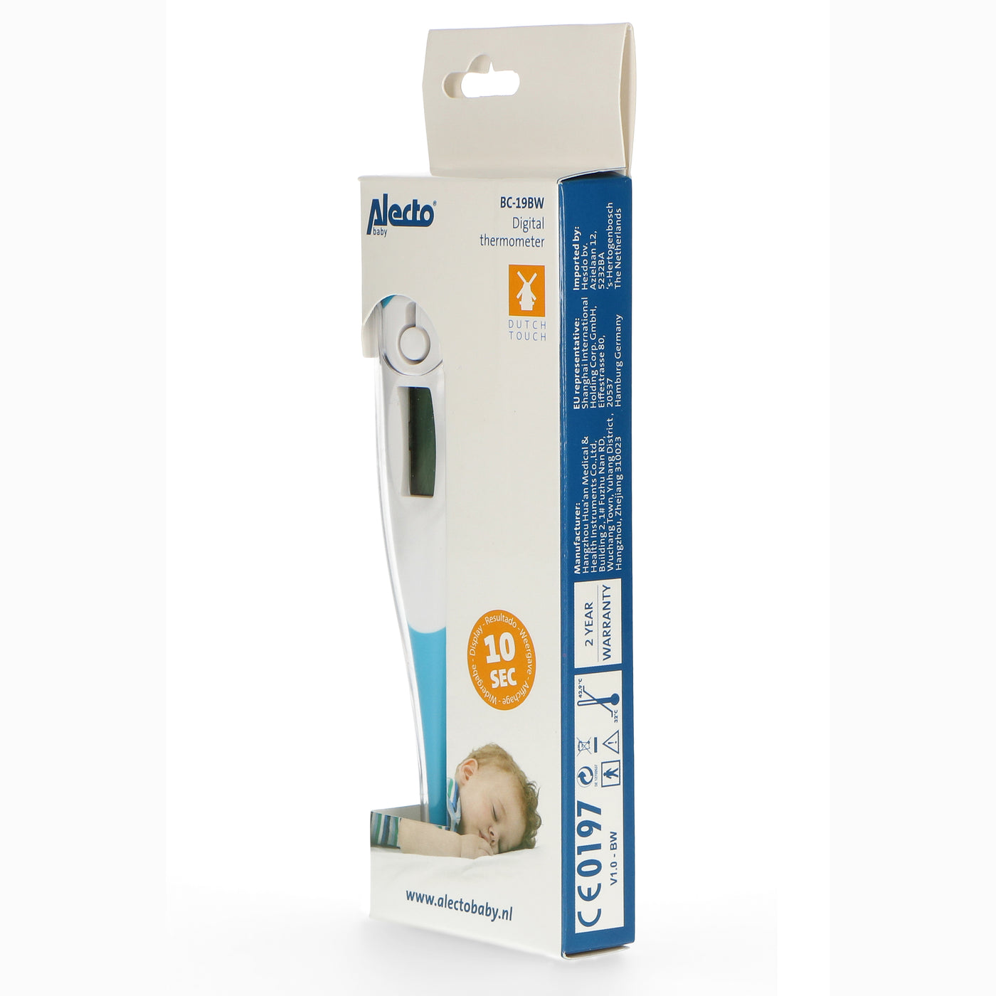 Alecto BC-19BW - Digitale thermometer, blauw