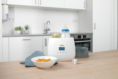 Alecto BW700TWIN - Snelle digitale duo flessenwarmer voor opwarmen, sterilisatie en ontdooien, wit