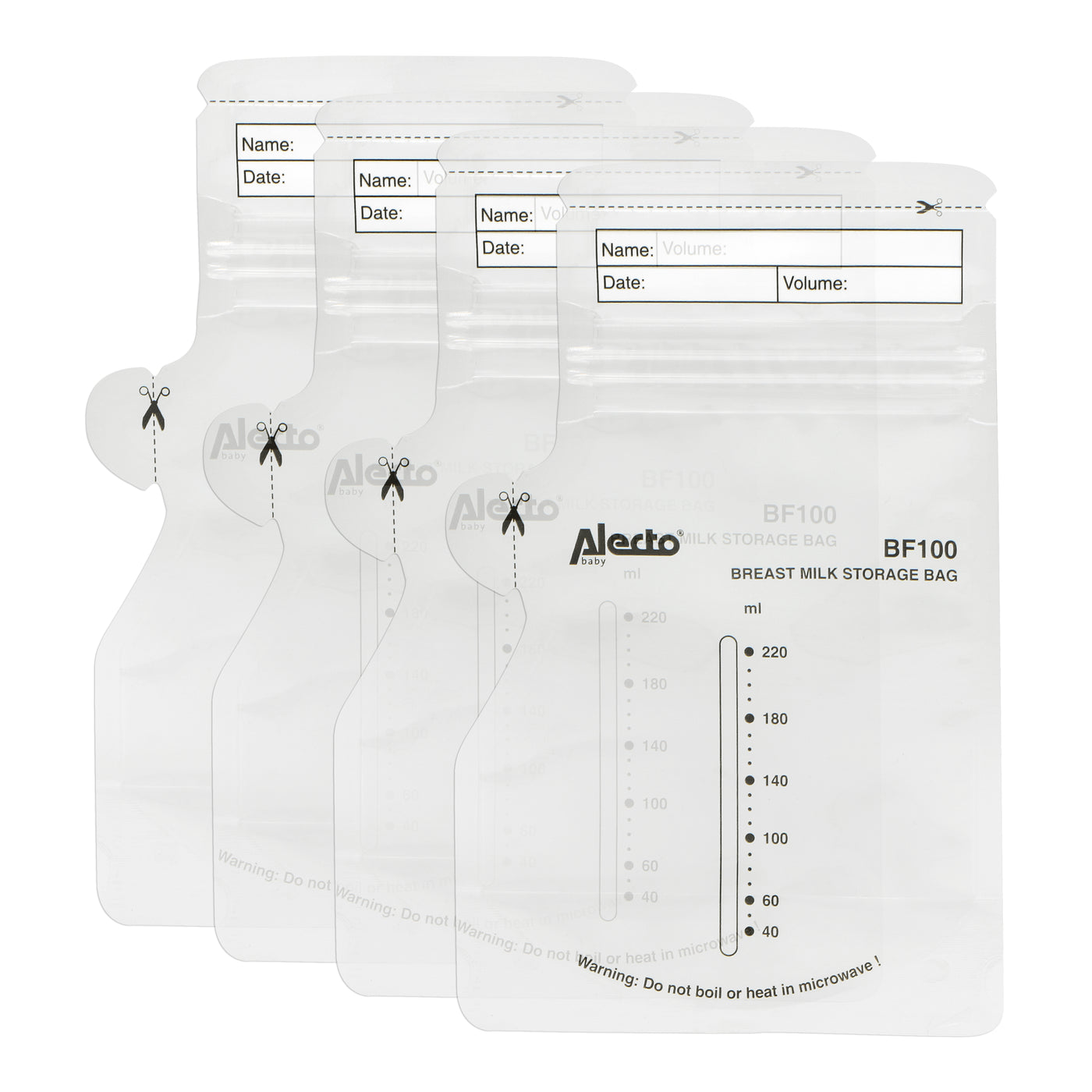 Alecto BF100 - Sacs de conservation lait maternel 220ml, paquet de 100  pieces