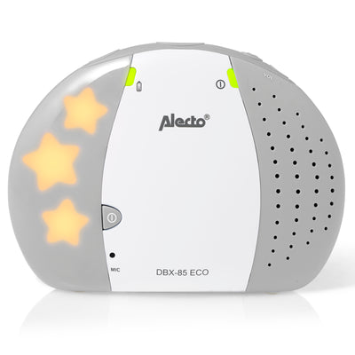 Alecto DBX-85GS - Full Eco DECT babyfoon, wit/grijs