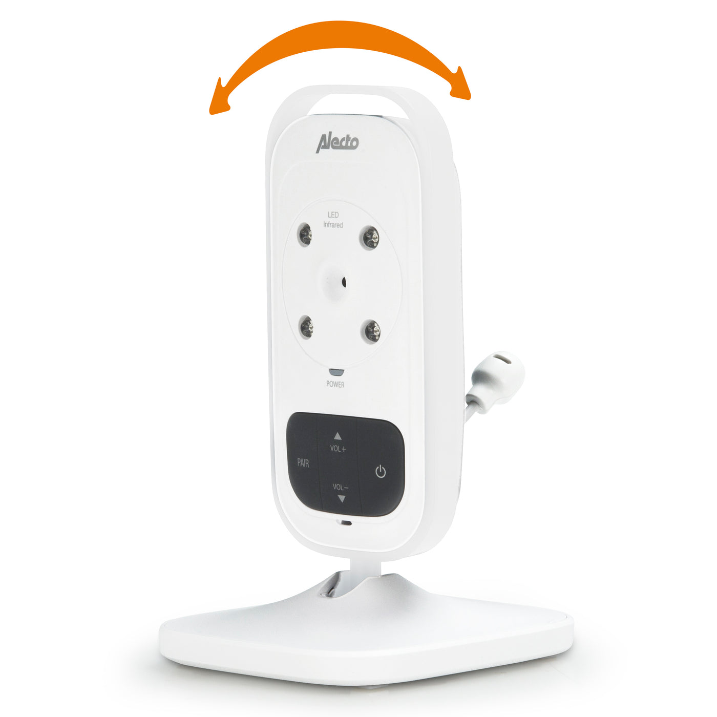 Alecto DVM-76 - Babyfoon met camera en 2.8" kleurenscherm, wit/antraciet