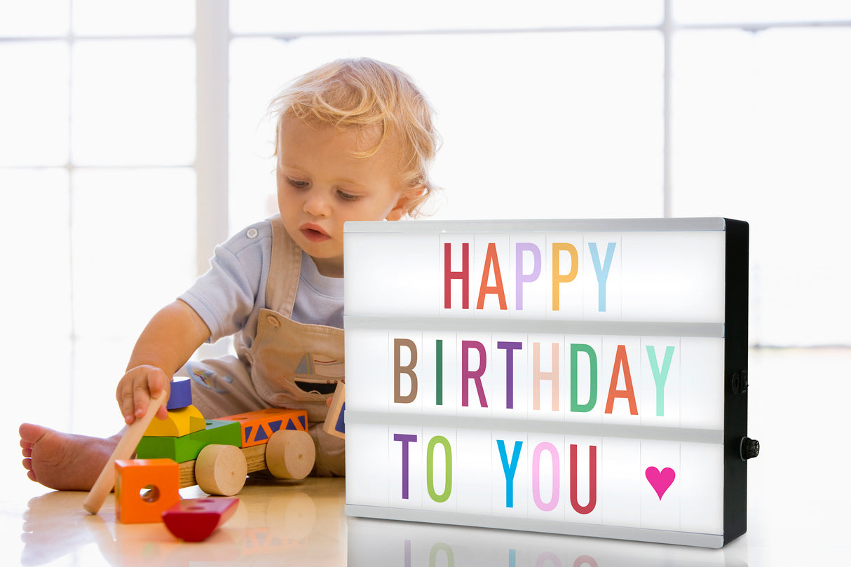 Alecto ALB-01 - LED Lightbox A4, 3 tekstregels, 85 letters en cijfers