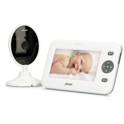 Alecto DVM-140+DVM-140C - Babyfoon met 2 camera's en 4.3" kleurenscherm, wit