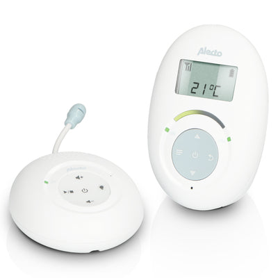 Alecto DBX120 - Full Eco DECT babyfoon met display, wit/blauw