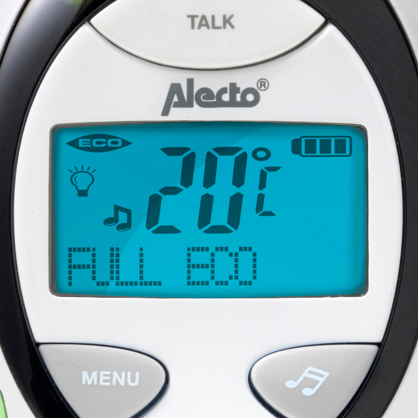 Alecto DBX-88GS - Full Eco DECT baby monitor with display, white/gray