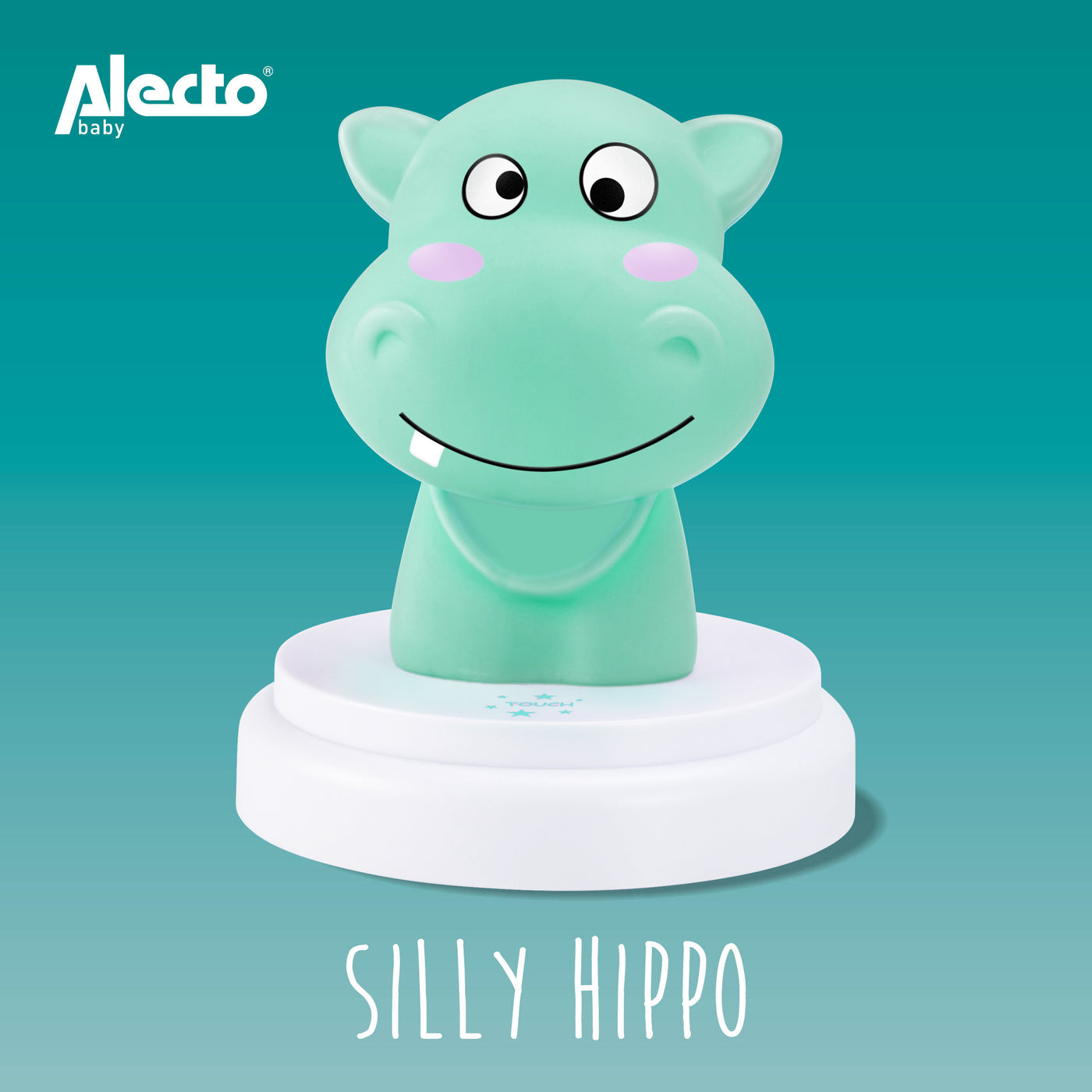 Alecto SILLY HIPPO - LED nachtlampje, nijlpaard, blauw