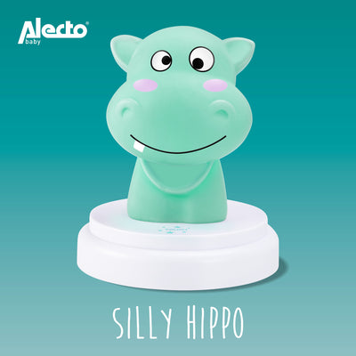 Alecto SILLY HIPPO - LED nachtlampje, nijlpaard, blauw