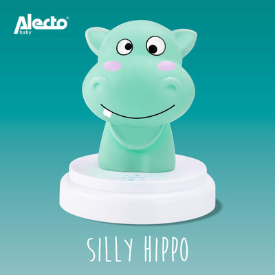 Alecto SILLY HIPPO - Veilleuse LED, hippopotame, bleu