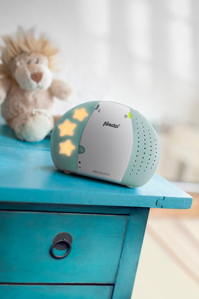 Alecto DBX-85MT - Full Eco DECT babyfoon, wit/mintgroen