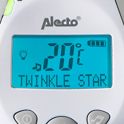 Alecto DBX-88GS - Babyphone Full Eco DECT avec écran, blanc/gris