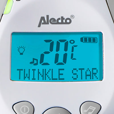 Alecto DBX-88GS - Full Eco DECT baby monitor with display, white/gray