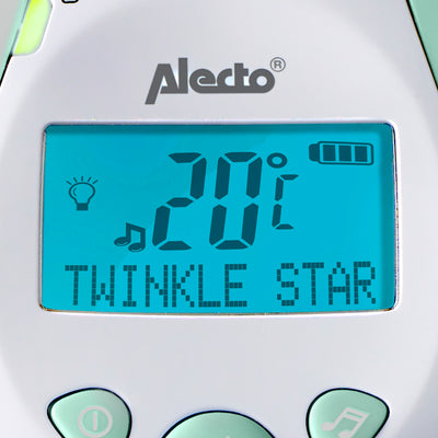 Alecto DBX-88MT - Babyphone Full Eco DECT avec écran, blanc/vert menthe