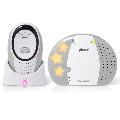 Alecto DBX-85GS - Babyphone Full Eco DECT, blanc/gris
