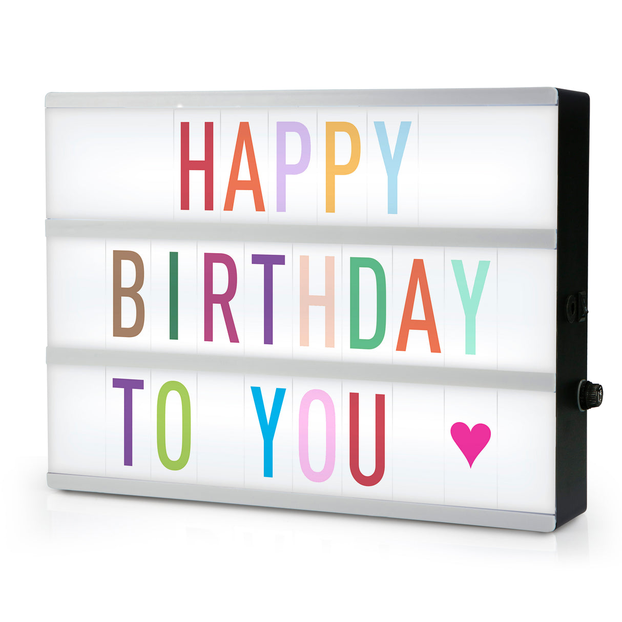 Alecto ALB-01 - LED Lightbox A4, 3 tekstregels, 85 letters en cijfers