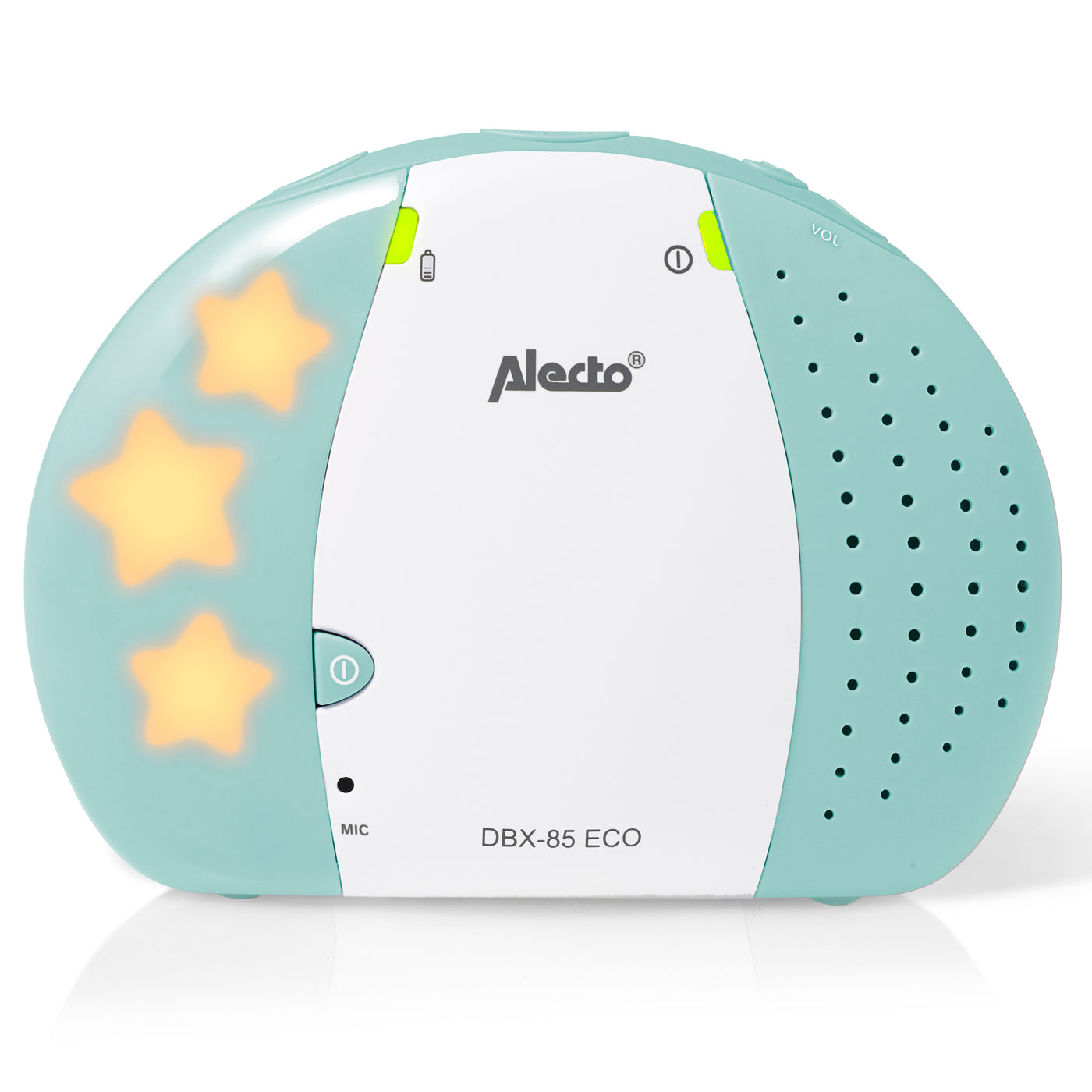 Alecto DBX-85MT - Babyphone Full Eco DECT, blanc/vert menthe
